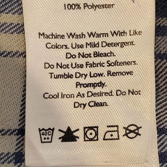 Eddie Bauer Mens Medium Travex LS Blue Gray Plaid Button Down Shirt Hike Camp - Picture 8 of 9